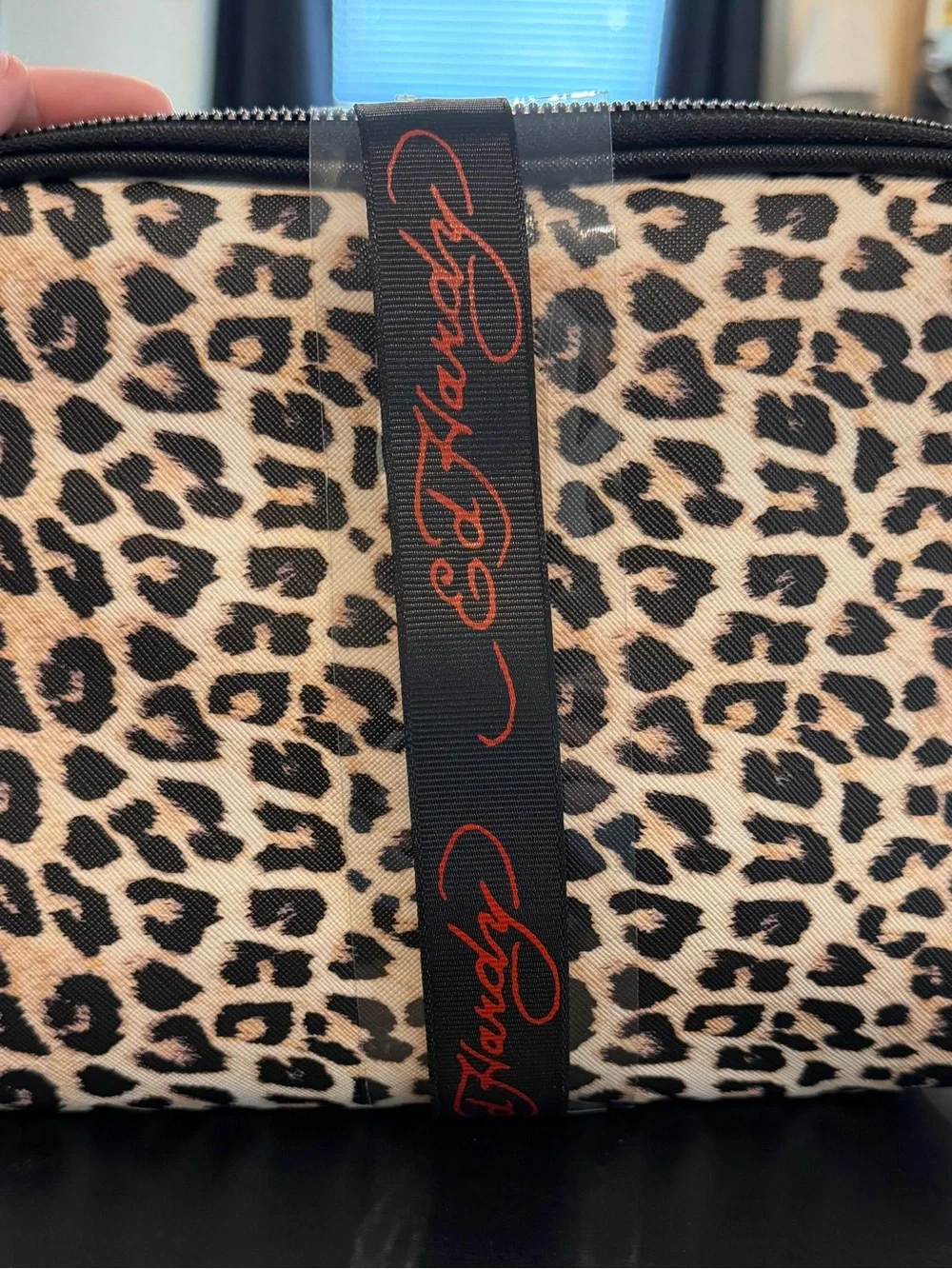 Ed Hardy Red Skull & Heart Cosmetic Bag